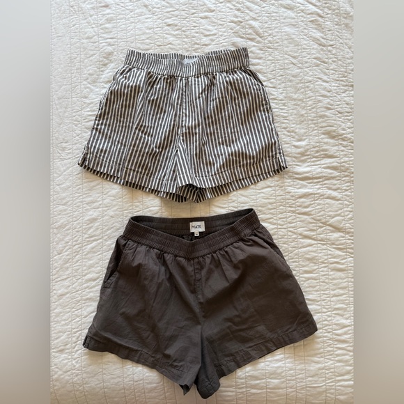 MATE the Label Pants - TWO Mate the Label Organic Cotton Poplin Shorts